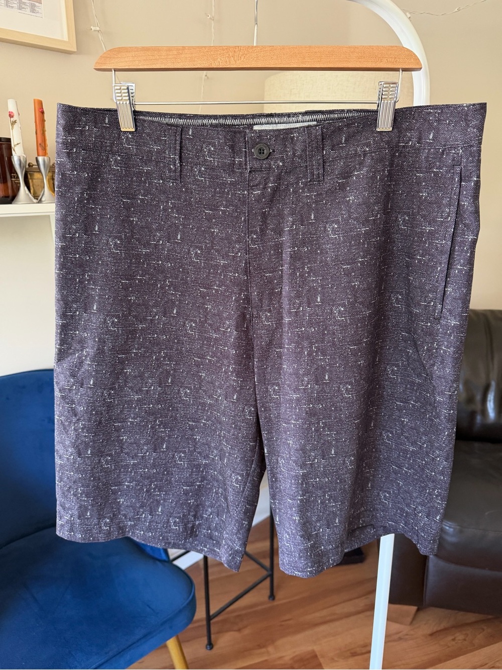 Travis Mathew Dark Heathered Charcoal Flat Front Shorts